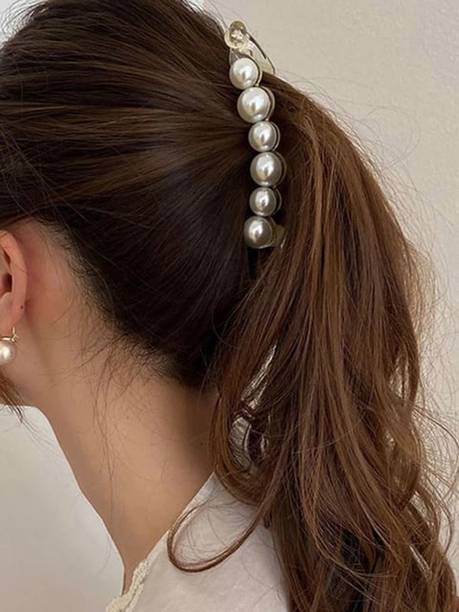 Myself Pearl Hair for Women 1 PC Banana Clip