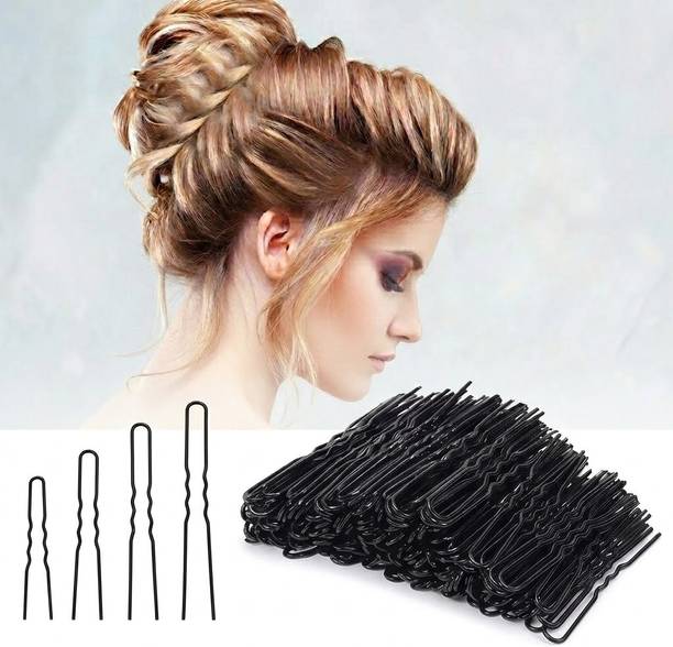 Kush Sales 384pcs Hair Bun Bobby Pins U-Shaped Hair Pins Set for Women, Kids & Girls 4-Size Hair Pin