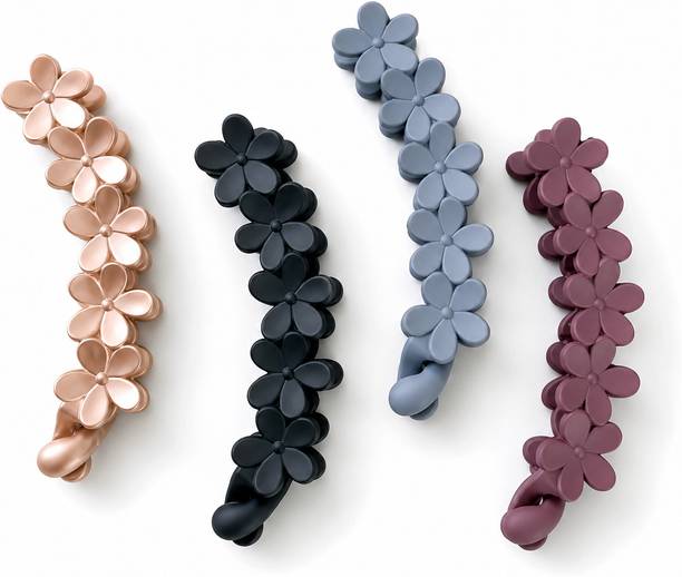 GURVAANI Flower banana clip 4pc Banana Clip