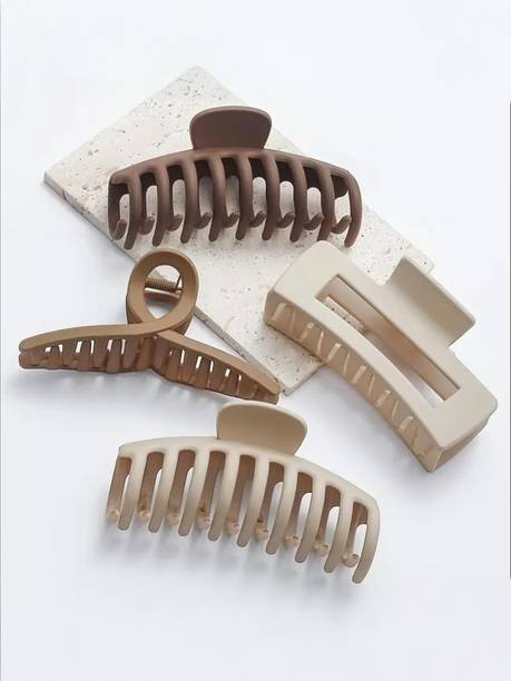 Kaima 4 PCS Trendy Matte Hair Claw Clips For Women & Girls Hair Clip