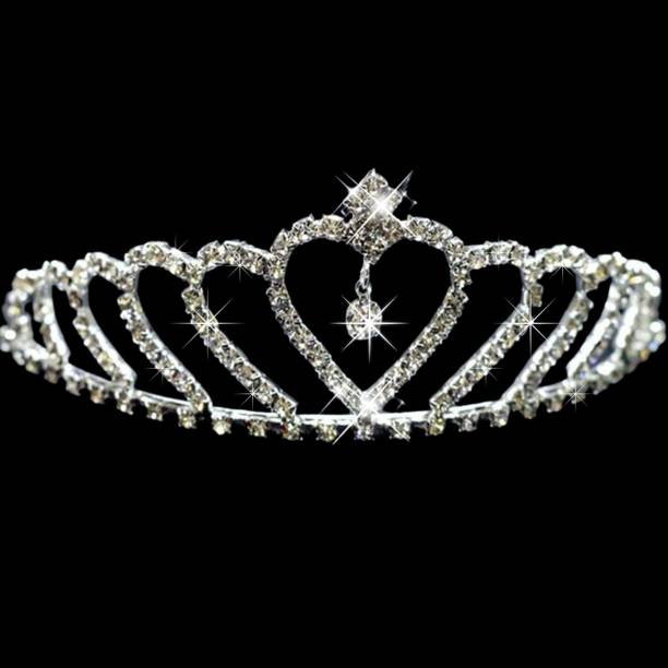 Orama Silver Crystal Tiara Crown Headbad Princess Rhinestone Crown Hair Accessory 631 Hair Accessory Set