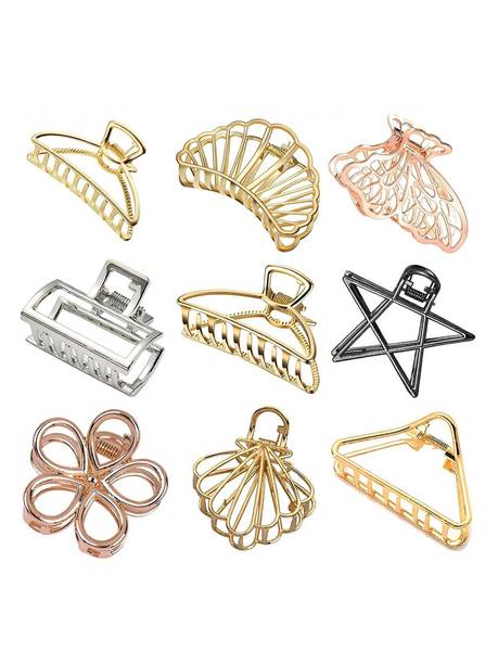 Myra Collection pack of 9 Imported Metal Material Butterfly Hair Clips For Women Hair Clip