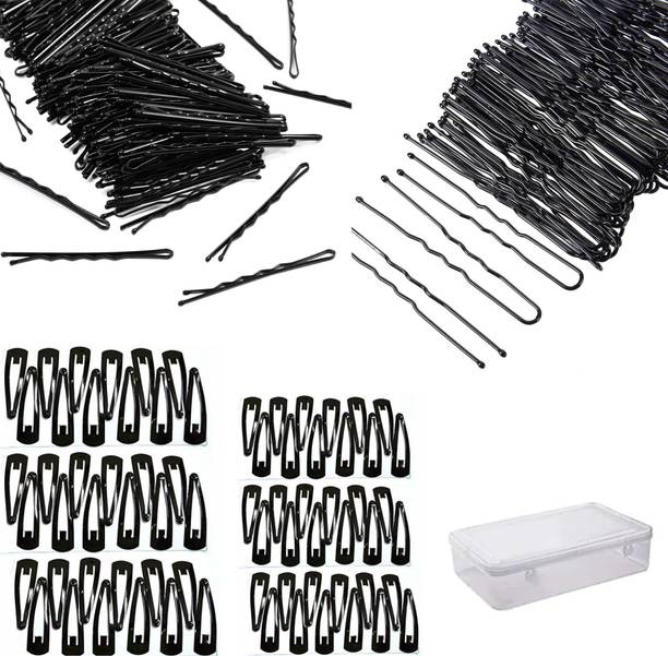 Fezzalo Combo 180 Pcs, Large Size Metal Pin, Bobby Pin/ Juda Pin/ Tik-Tak Clip Hair Clip Hair Pin