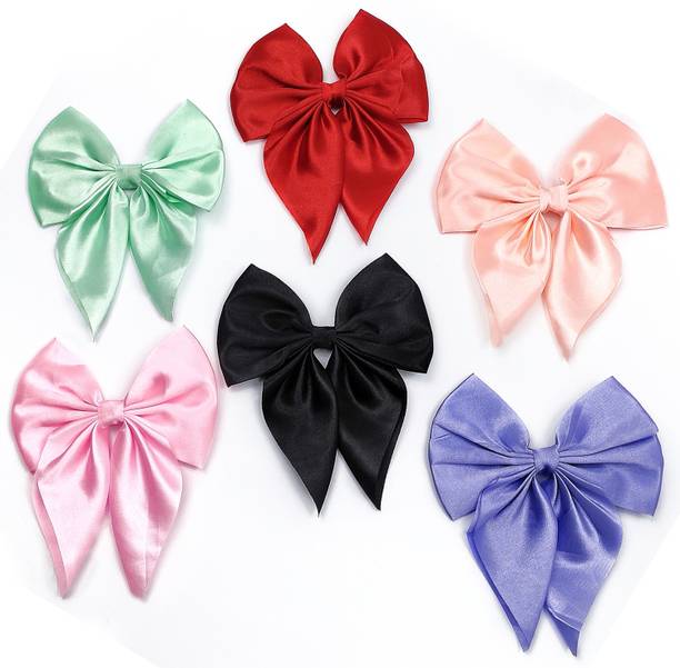 HOMEMATES Fashion Bow Hair Clip Women And Girls Made With Silk Satin Hair Clip. Hair Clip