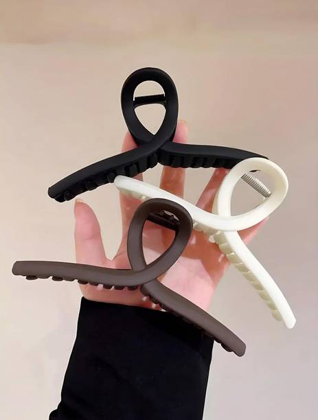 KRSNA CREATION 3.5 Inch Hair Claw Clips Large No Slip Big Matte Jaw Butterfly Claw Hair Claw
