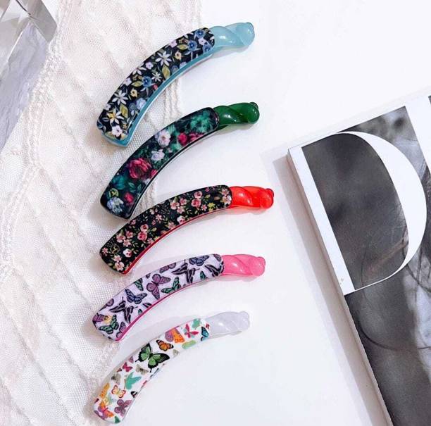 Vivalace Banana Hair Clip for Women Hair Catch Banana Clips Hair Clips for Women (Pack 4) Hair Clip