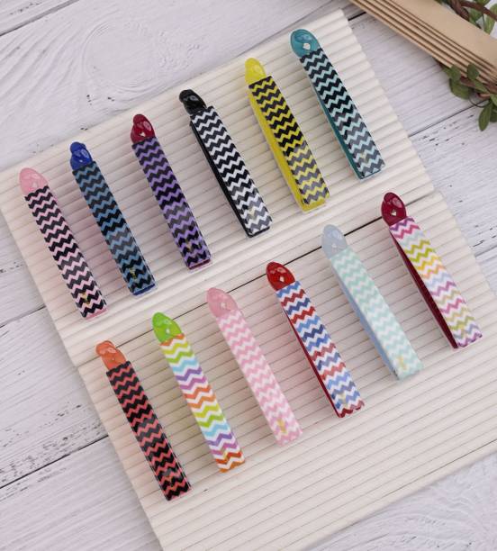 CARTLOG Pack of 12 Colorful Tic Tac Pin | Hair Accessories For Women | Hair Clip