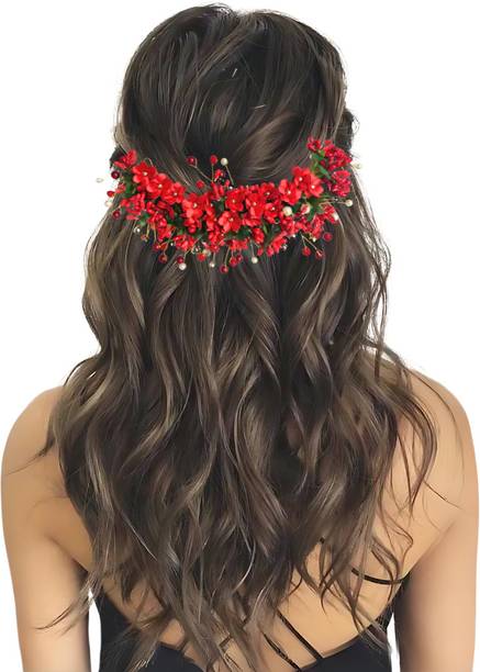 KIFAYTI KART WOMEN HAIR ACCESSORY WOMEN HAIR PINS WEDDING STYLISH Tiara Hair Accessory Set