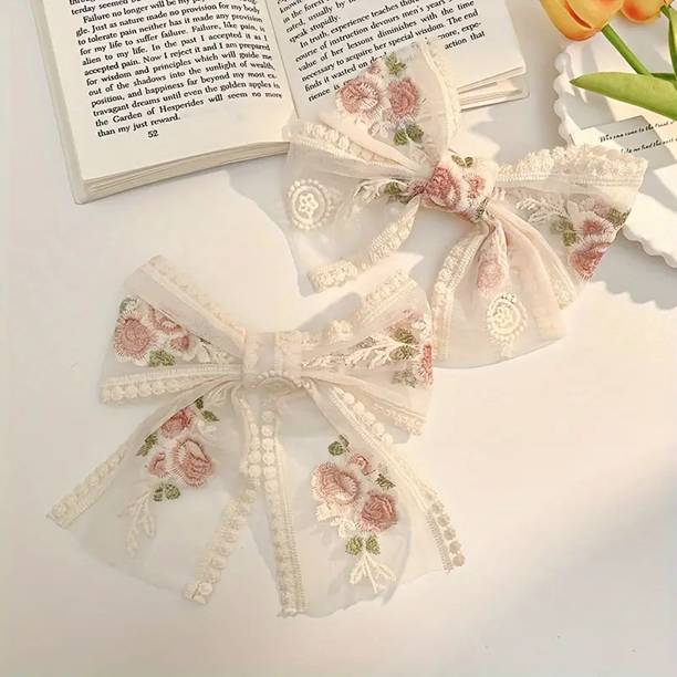 Blubby Printed Stylish Hair Bows Hair Clips Hair Styling Accessories for Girls Women Hair Clip