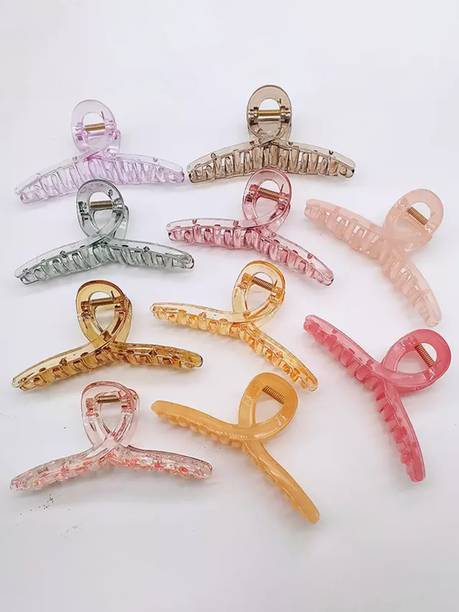 LS ENTERPRISES Women Latest Transparent Pack of 6 Hair Clip