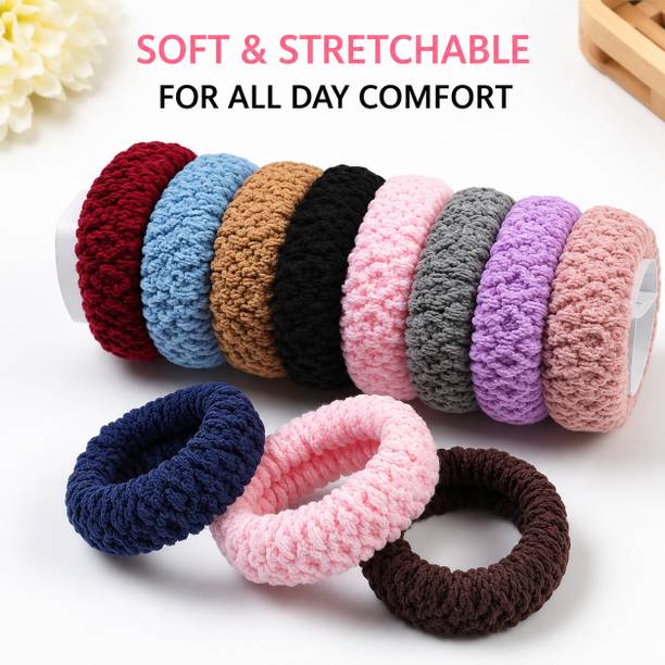 selvet Hair Rubber Bands for Women & Girls | Strong & Stretchy Hair Ties for Ponytail Hair Band