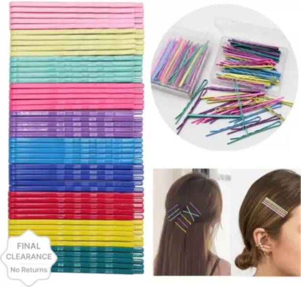 Rubela 40 Pcs Bobby Hair Pins Metallic Barrettes Hair Clips For Women & Girls Hair Pin