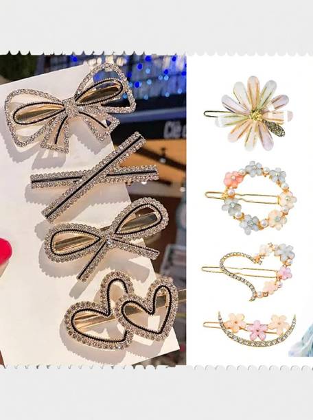 Blubby 8 Pieces Combo Hair Clips Hair Pins for Girls Women Hair Pin