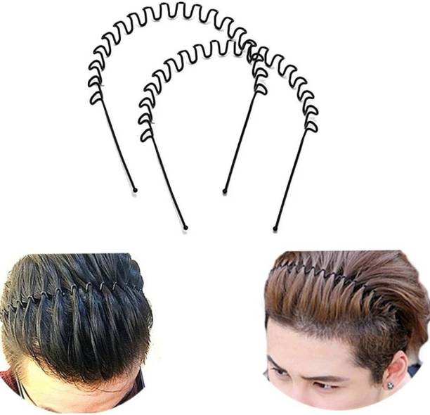 ROYALSHOP Hair band zig zag free size for boys girls men women set of 2 Hair Band
