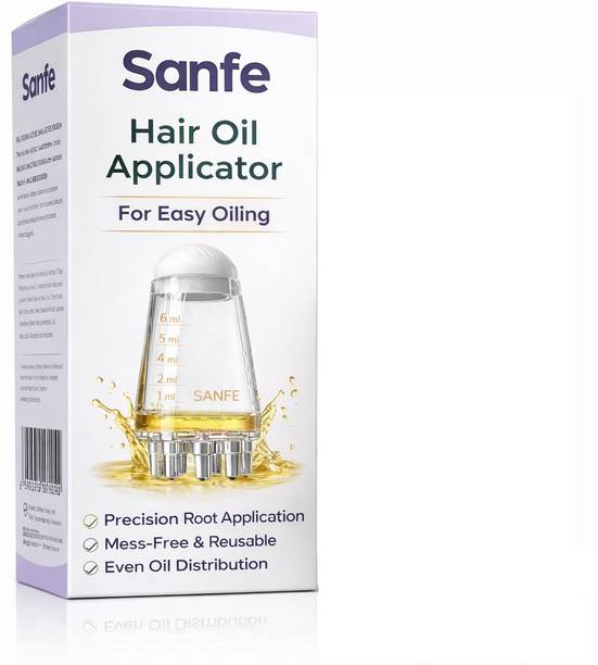 Sanfe Oil Applicator Bottle for Smooth and Precise Hair Oiling hair combo