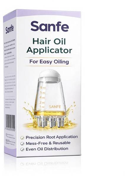 Sanfe Oil Applicator Bottle for Smooth and Precise Hair Oiling hair combo