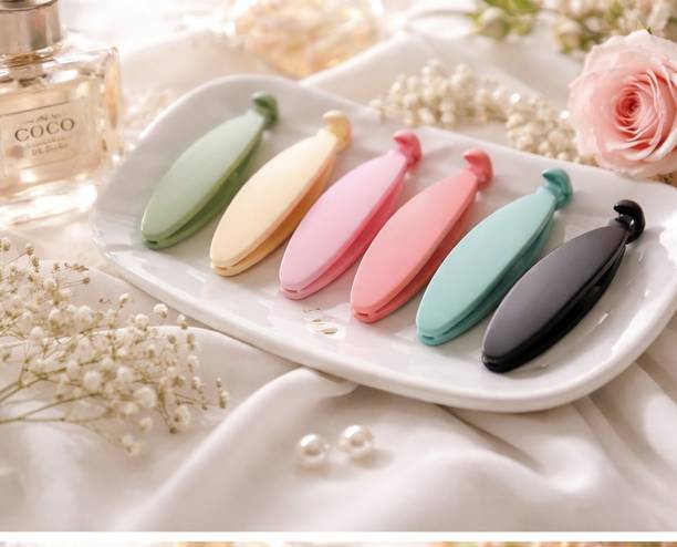 DELEENA Matte Finish Hair Banana Clips||Pack of 6||Pastel Shades||SMALL SIZE|| Banana Clip