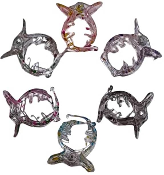 VK MARINE VK (6pcs) Acrylic Hair Clips, Hair Accessories Women & Ladies, Girls Banana Clip