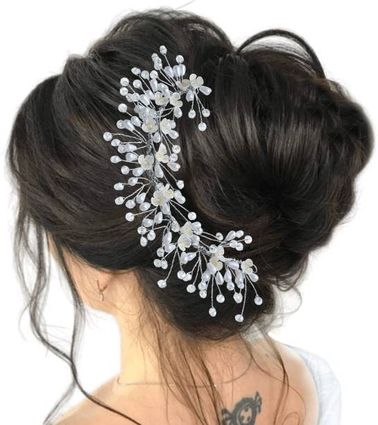 Temperia Hair Accessories For Women & Girls Stylish Juda Floral Bridal Brooch & Hair Pins Bun Clip