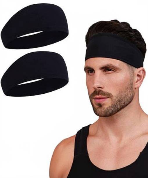 CozyFox Unisex Headbands for Men Women, Sweat Wicking Headbands for Sports PACK OF- 2 Head Band