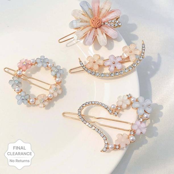 Rubela girl Set Metal Hairpin Star BB Clip Side Accessories 4 PCS Hair Pin