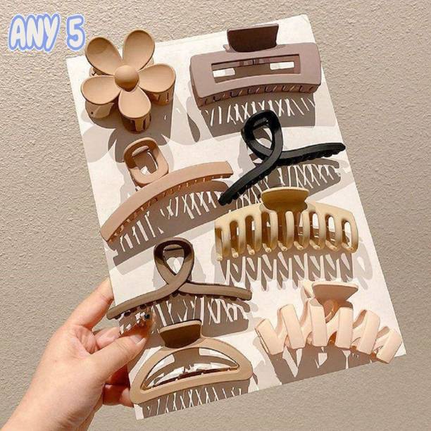 Vivica 5 Matte Hair Claw Clip Clutcher Party Hair Accessories For Women And Girls Hair Clip