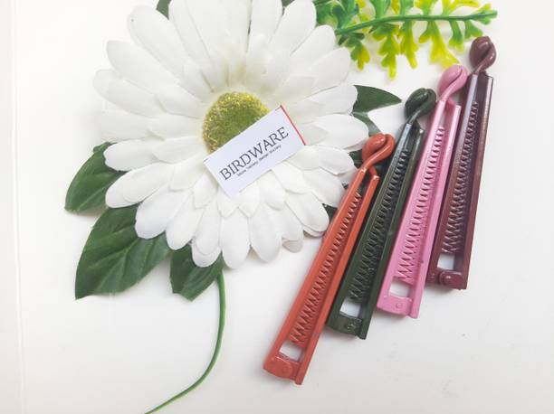 airclip Big-Size Acrylic Material Banana hair Clips For Women (Multi Color, Pack Of 4) Banana Clip