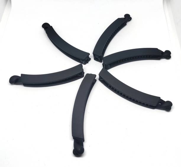 TrendSetter Banana/Mirchi Hair Clips For Women & Girls (Black color ,Matte Finish ) Banana Clip