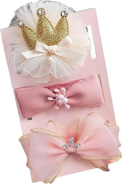 सिगा 3 Pcs Girl Baby Wind Bow Flower For 0-3 Years(Color-1001)