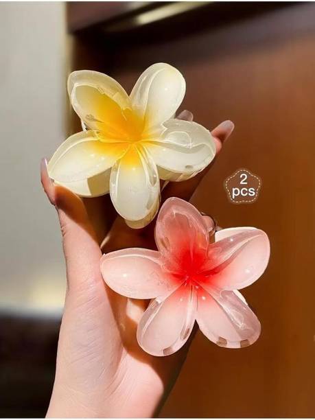 KRSNA CREATION 2 Pcs Flower Claw Clips for Women Hair Clutcher for Girls Perfect for Styling Hair Claw