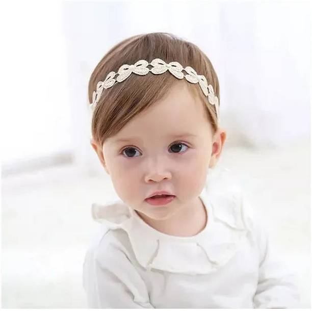 EvoNest Baby Girl Elegant Lace Headband Soft Stylish Hair Accessory for Baby Girl Hair Band
