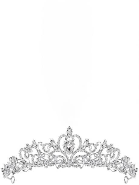 Barivamatic Queen Crown of Silver Crystal Tiara Crowns for Bridal Women Girls Hair Band