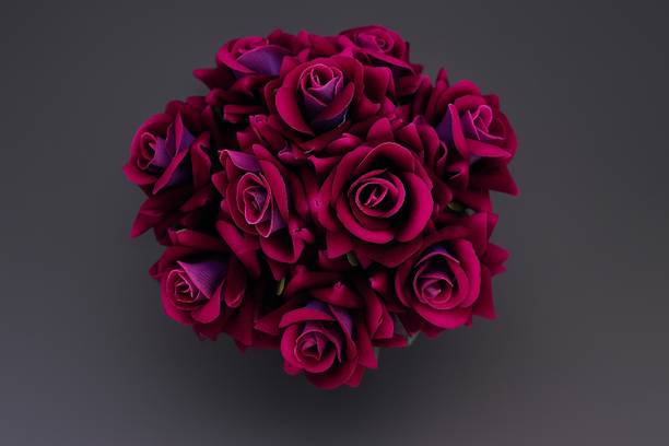 Views Pack Of 1 Beautiful Bridal Bun Juda Maker Flower Gajra Hair (Dark Rani) Hair Accessory Set