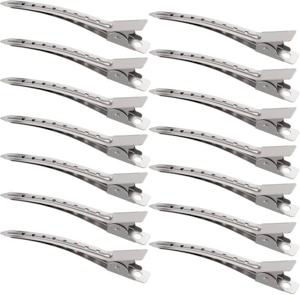 My Colors Salon Hair Styling Steel Silver Section Clips Duck Bill Clips Hair Clip