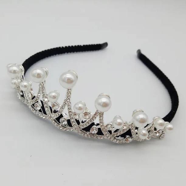Radha Collections Girls Queen Tiara Crown Hair Accessory Set