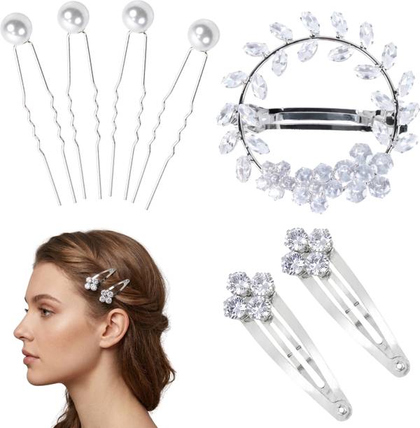 RAINBOW RETAIL Korean Viral Crystal Hair Accessories Set for Women & Girls Hair Accessory Set