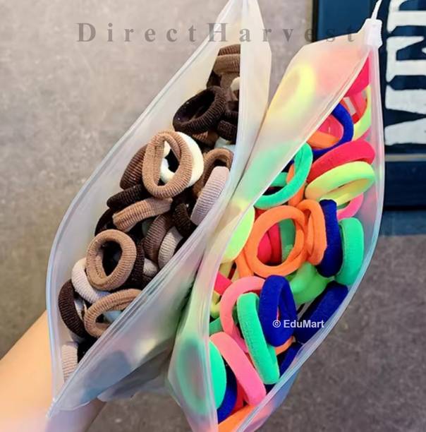 Xinoa Stylish Hair Rubber Bands for Kids (Pack of 100) Rubber Band