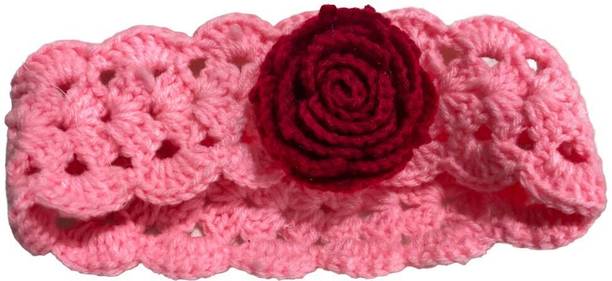pransi creations Handmade crochet hair band for baby girls 0-12 months Head Band