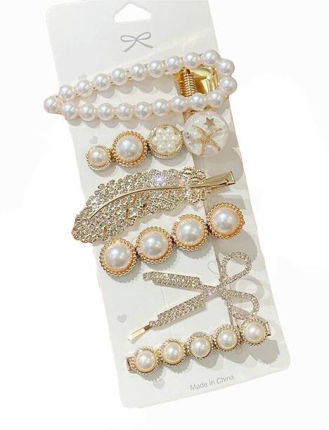 Kaima Korean Hair Clips Hair Pins Hair Accessories hair Jewellery Set (Pack of 6) Hair Accessory Set