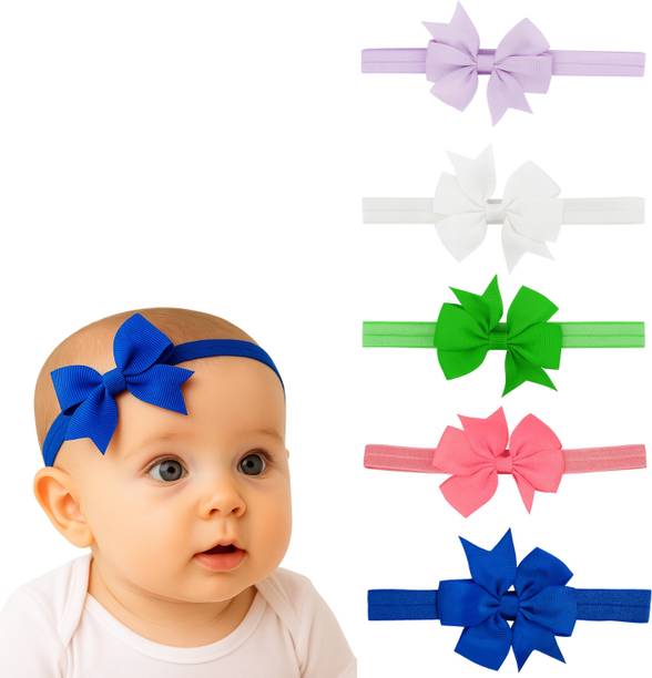 HOMEMATES 5 PCS Stylish Fancy Hairband Multicolor Baby Girls Kids Elastic Hairband Head Band