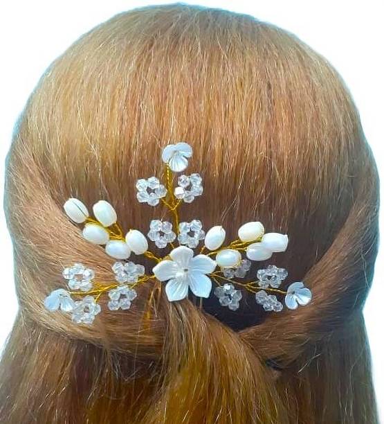 AMAZING BELIVER Amazing Women Stylish Comb Clips Hair Brooch for Wedding Fancy Bridal Hair Tie Hair Accessory Set