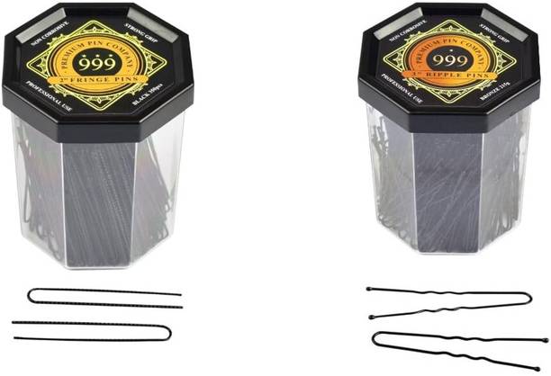 FOLELLO Hair Pin Set - 250pcs 2-inch Fringe Pins, 250pcs 2-inch Ripple Pins Hair Pin