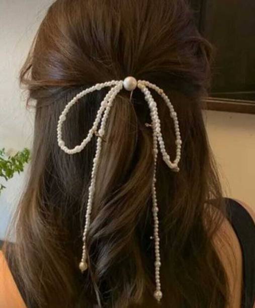 kidsgaller Pearl Bow Hair Pin | Hair Accessory for Women & Girls Hair Pin