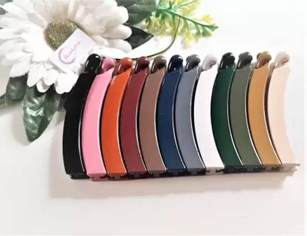Myra Collection Rubber Acrylic Material Stone Banana Hair Clips For Women Banana Clip
