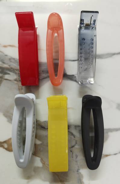DELEENA Trendy Banana Claw Clips || 6 Unique Designs|| 6 Different Colours||Pack of 6|| Banana Clip