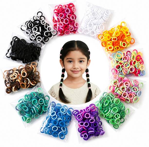BiggSmile 300 PCS Colorful Mini Hair Ties for Baby Girls and Kids | Soft & Stretchy Rubber Band
