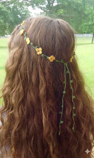WoolBowl Yellow Flower partywear Tiara/Head band Head Band