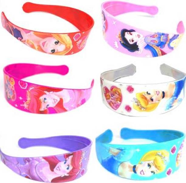 AN TRENDS Disney Princess Hair Band Combo Of Rainbow Colors Big Durable and Wide For Party wear, Daily use, Hair Band, Head Band, for Women/Girls (Pack of 6) Hair Band (Multicolor), Blue, Purple, Red, White, Pink, Dark Pink Hair Band (Multicolor) Hair Band
