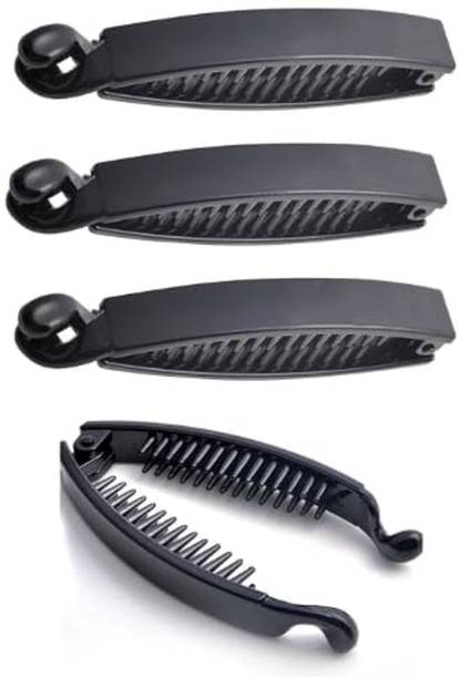 BHARATGAURAV Black Fish-Shaped Banana Hair Claw Clips for Women and Girls Banana Clip