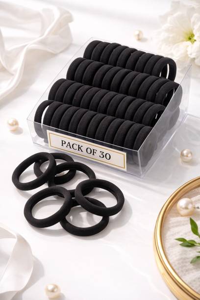 UNik Stories Premium Black Hair Rubber Bands for Women & Girls Hair Band